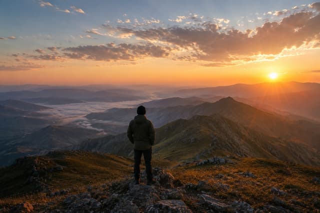 Sunrise on Mount Khustup